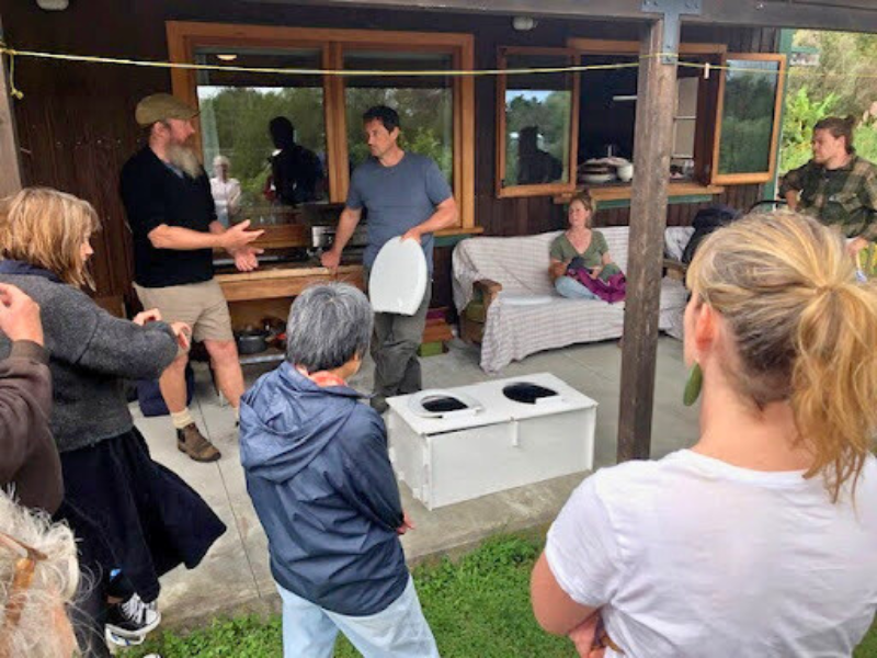 Matt Brenin Explaining Compost Loo System