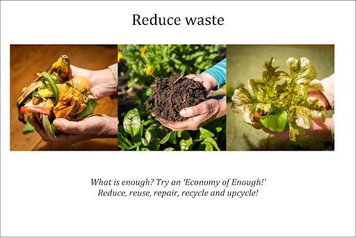 Reduce Waste - the compost life cycle from food waste, to soil, to new food.